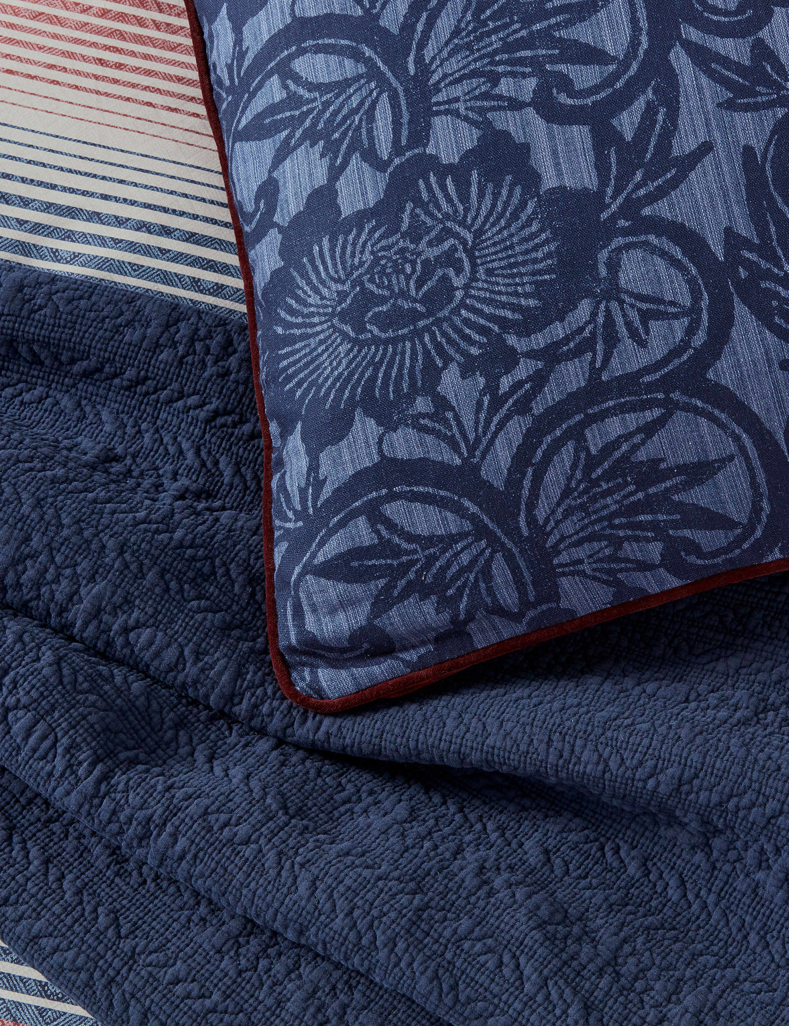 Bedeck of Belfast Stafford cushion floral woven design 50cm (British brand)