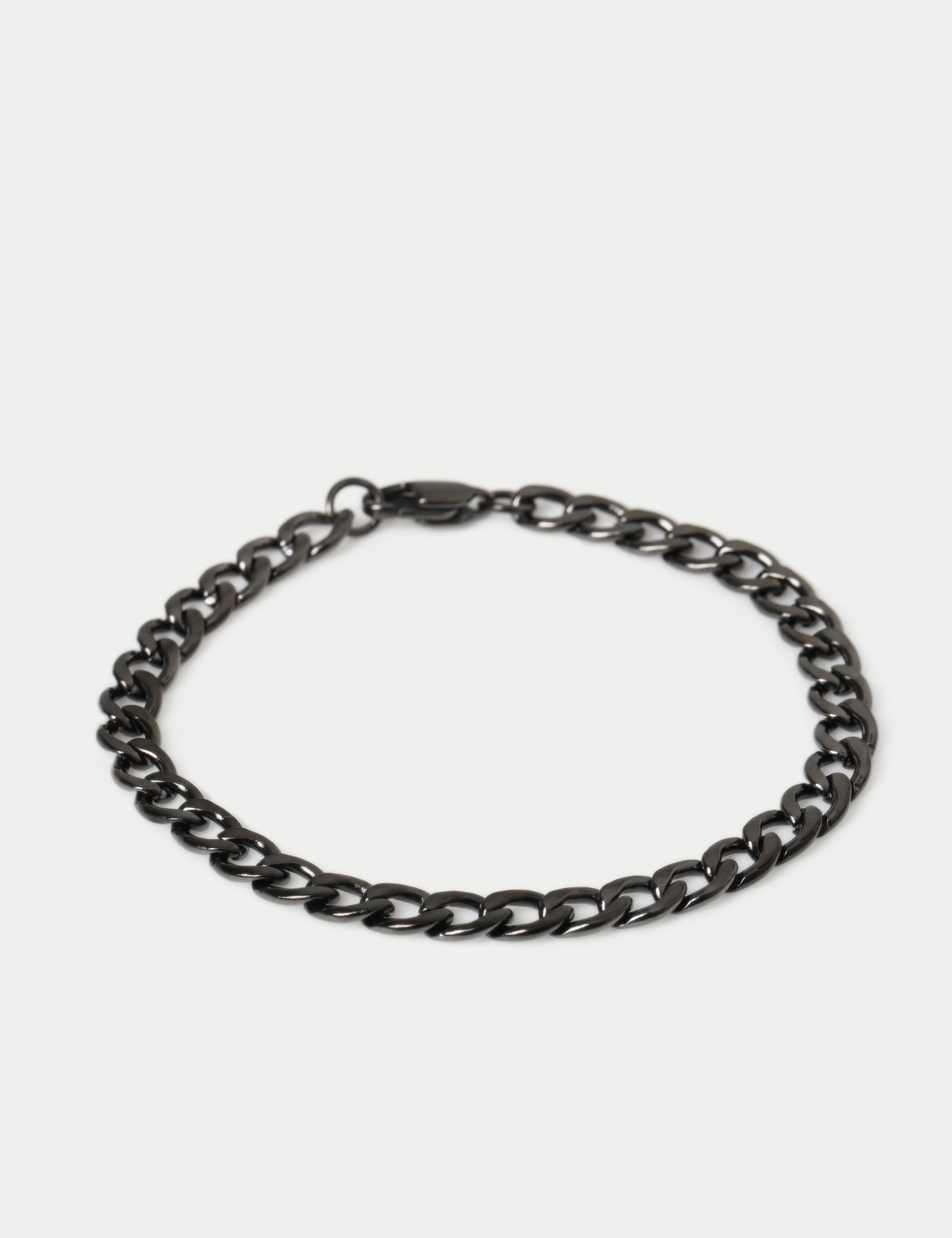 Stainless steel curb chain bracelet, imported from the UK