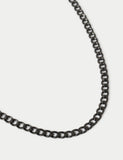 Stainless curb chain necklace with clasp fastening (British brand)