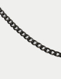Stainless curb chain necklace with clasp fastening (British brand)