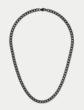 Stainless curb chain necklace with clasp fastening (British brand)