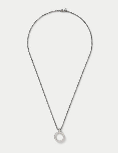 M&S Stainless Steel Open Pendant Necklace- Buy online at McGrocer