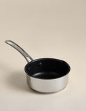 Stainless steel 14cm milk pan with pouring spout, UK version