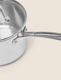Stainless steel 18cm medium saucepan (British brand)