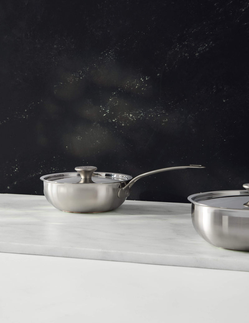 M&S stainless steel chef sauté pan 20cm, imported from the UK