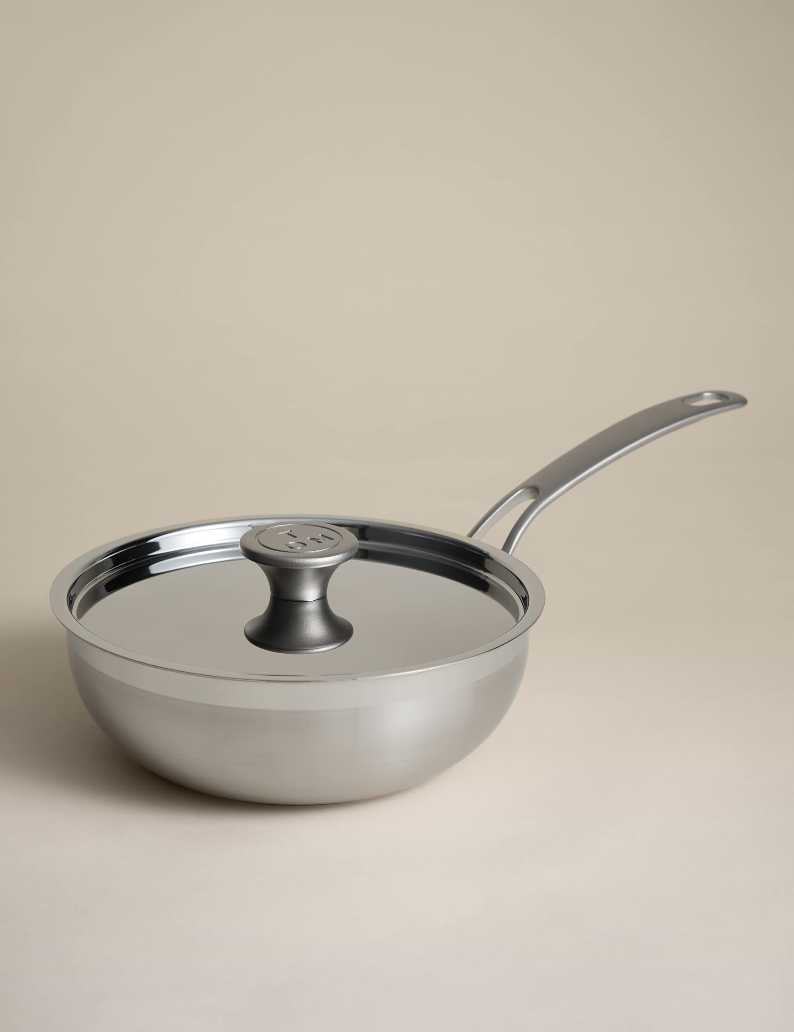M&S stainless steel chef sauté pan 20cm, imported from the UK