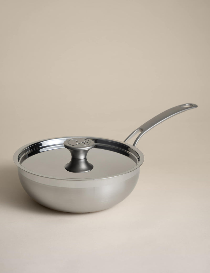 M&S stainless steel chef sauté pan 20cm, imported from the UK