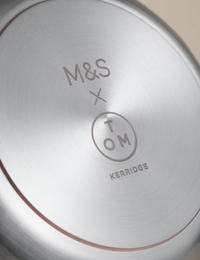 M&S stainless steel chef sauté pan 20cm, imported from the UK