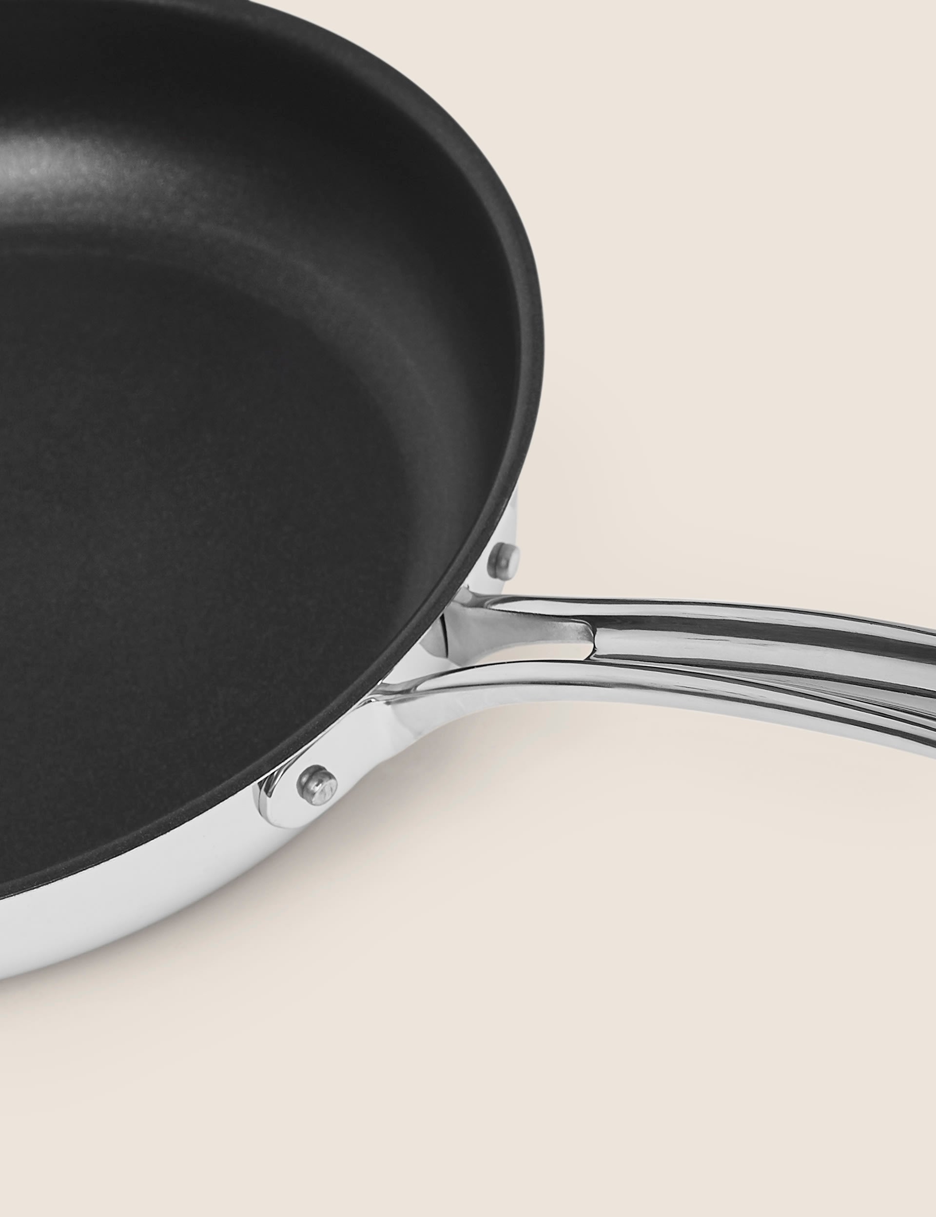 Stainless Steel Frying Pan Medium 24cm (British brand)