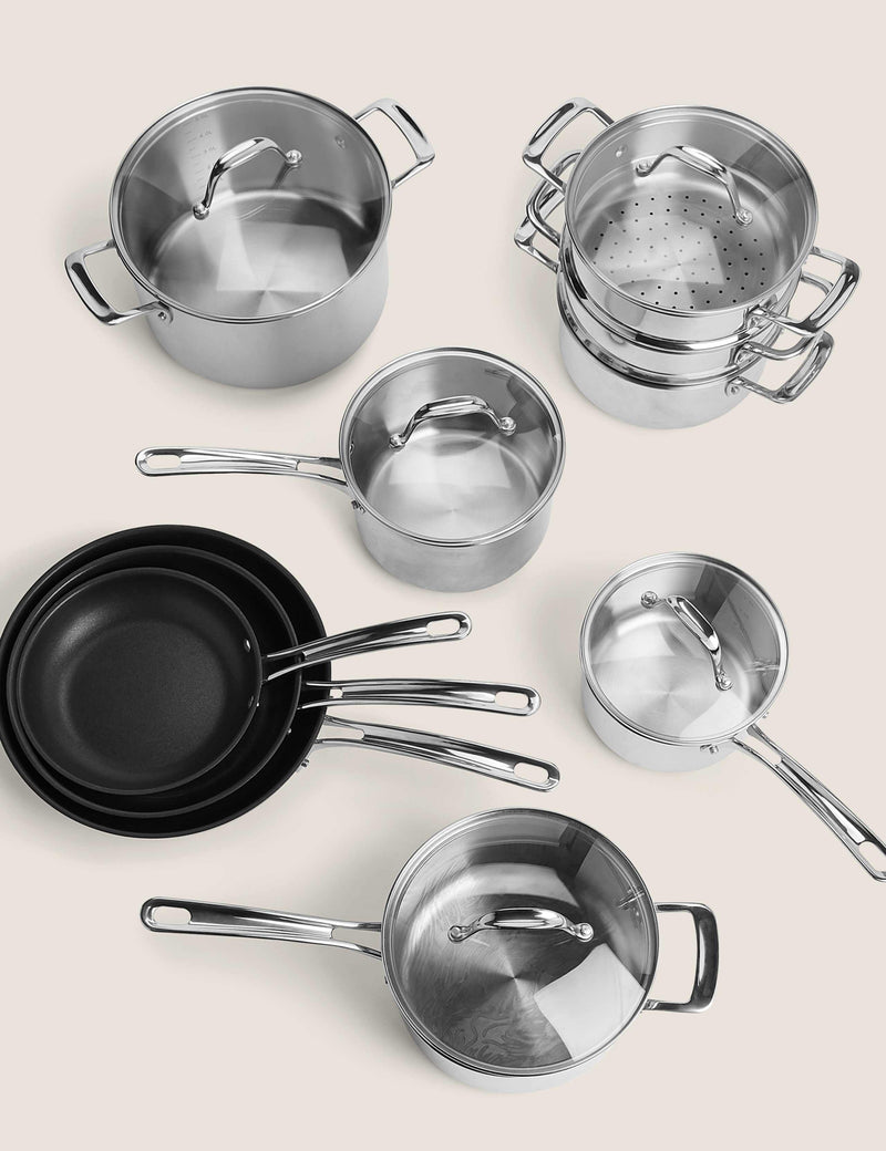 Stainless steel 24cm stock pot, imported from the UK