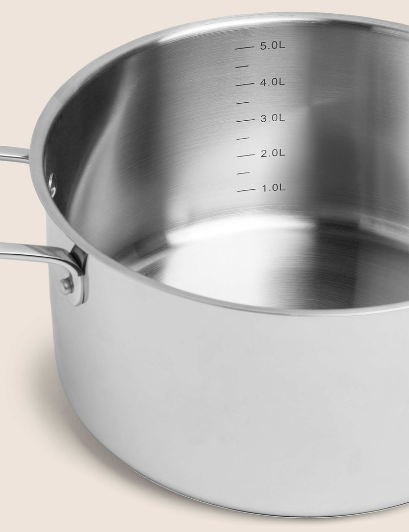 Stainless steel 24cm stock pot, imported from the UK