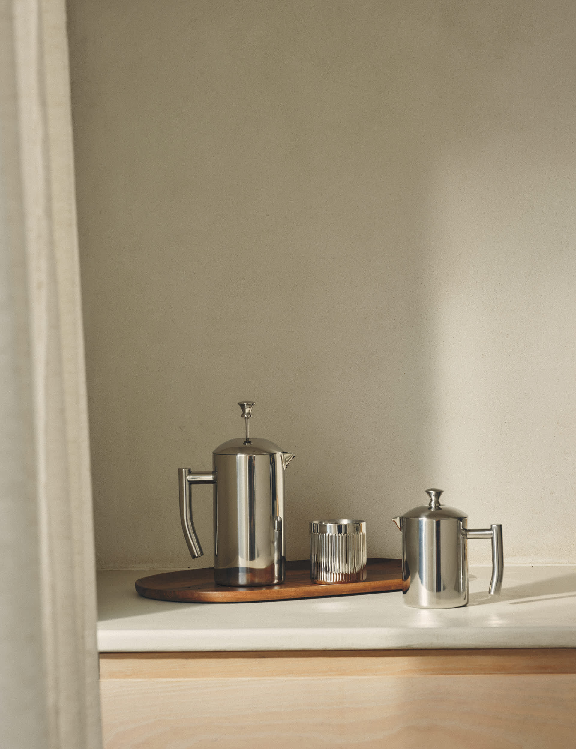 Stainless steel 3 cup cafetiere, UK version