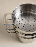 Stainless steel 3 tier steamer with StayNew technology - British product