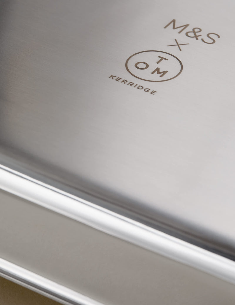 M&S stainless steel roasting tray (British brand)