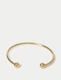 Stainless steel silver tone ball cuff bracelet - British product