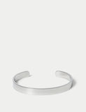 Stainless steel silver tone open cuff bracelet, imported from the UK