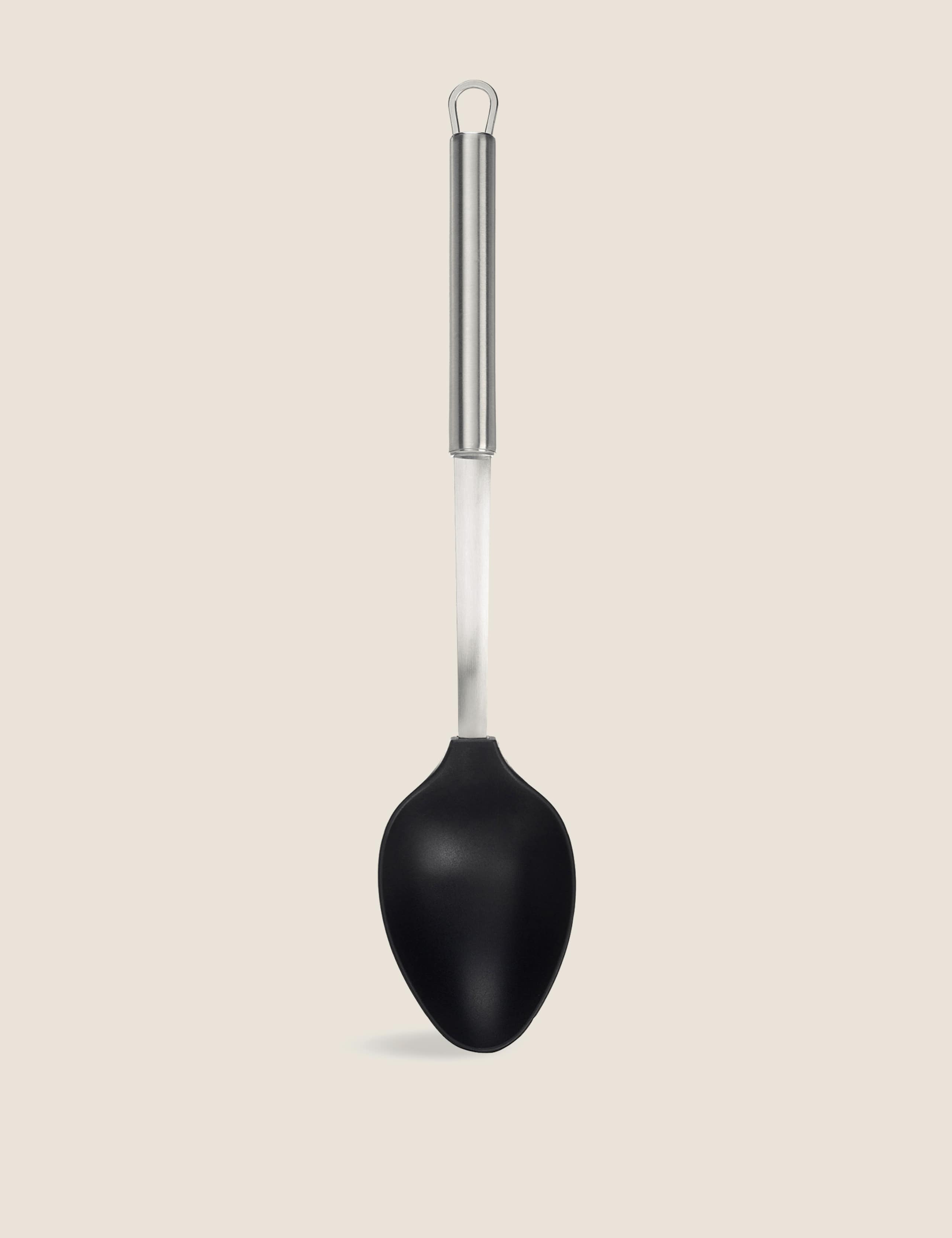 Stainless steel solid spoon (British brand)