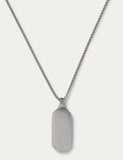 Stainless steel tag pendant necklace, British brand