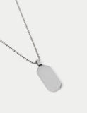 Stainless steel tag pendant necklace, British brand
