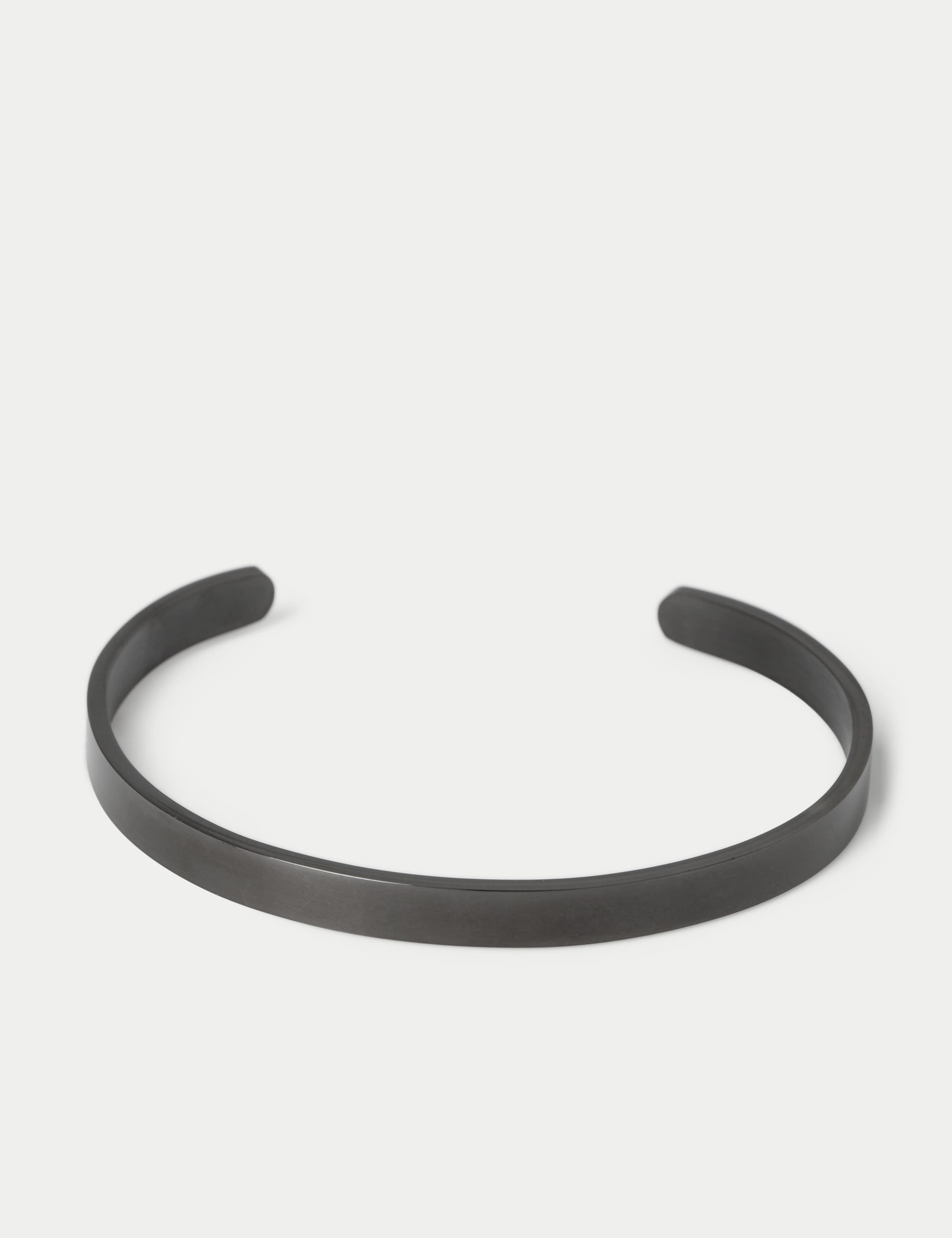 Stainless steel thin cuff bracelet, imported from the UK