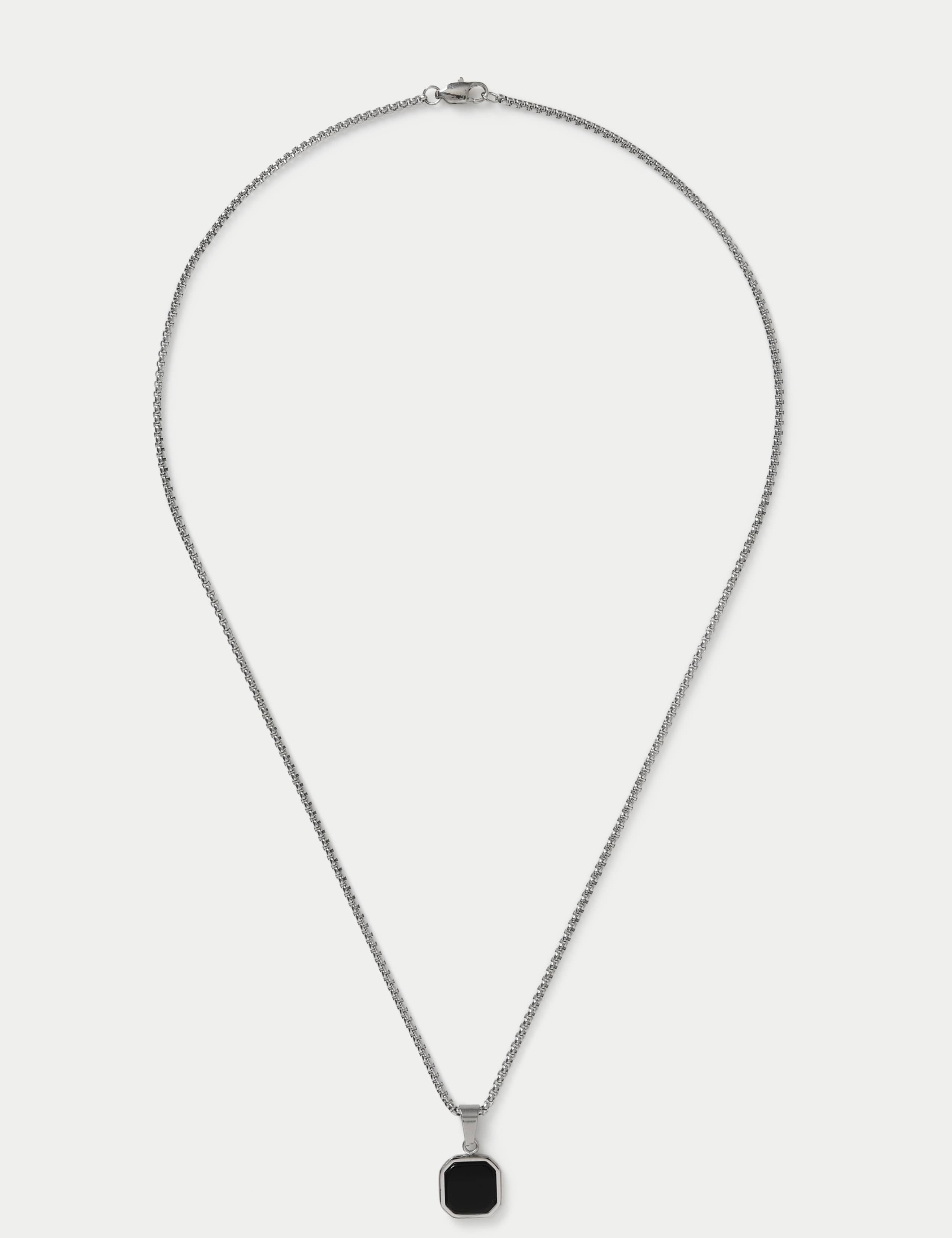 Stainless and onyx necklace, UK version