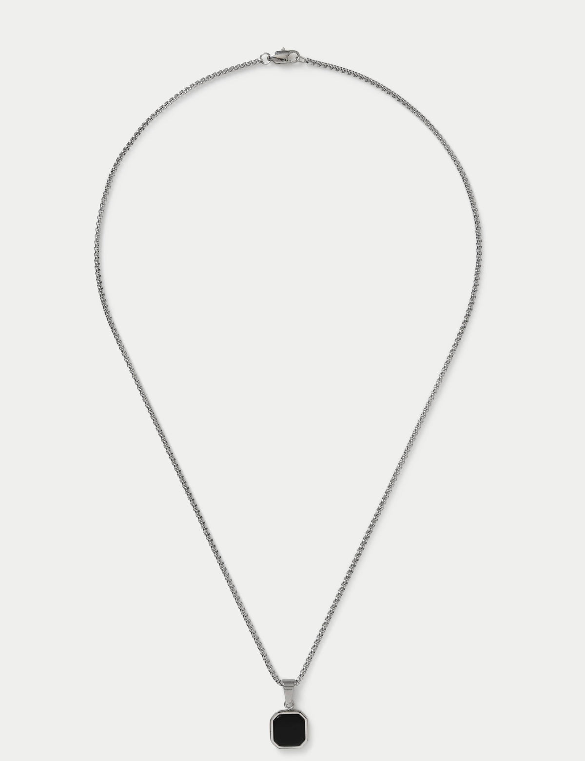 Stainless and onyx necklace, UK version