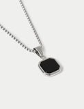 Stainless and onyx necklace, UK version