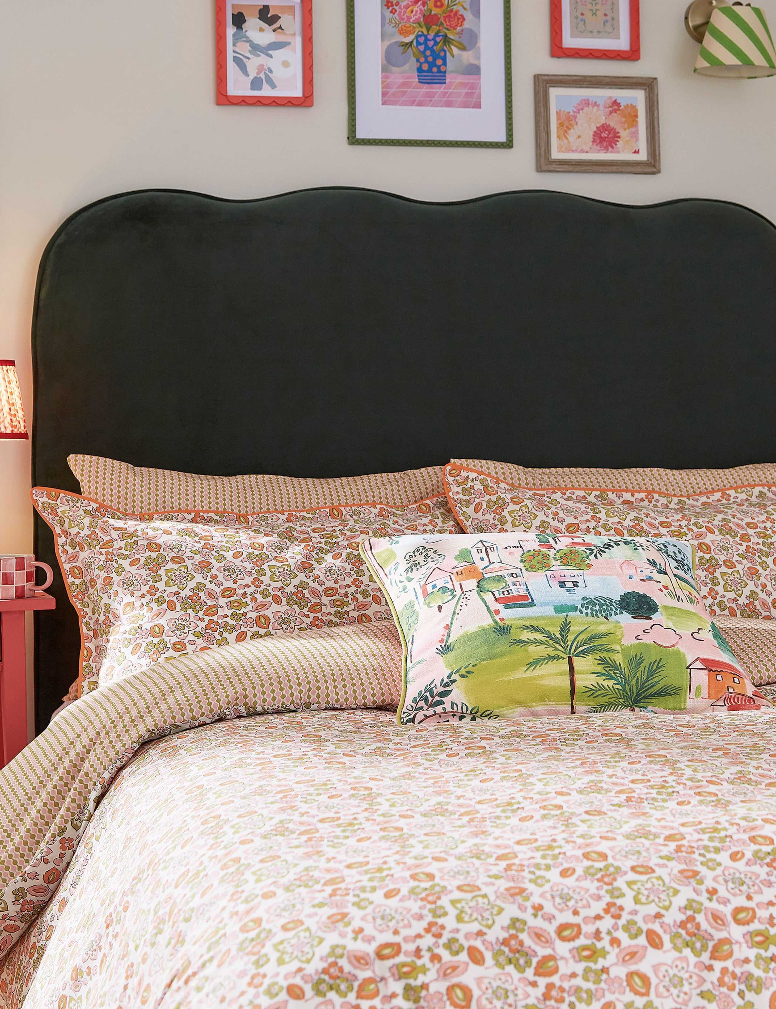 Land & Shore standard pillowcase pairs geometric pattern, British product