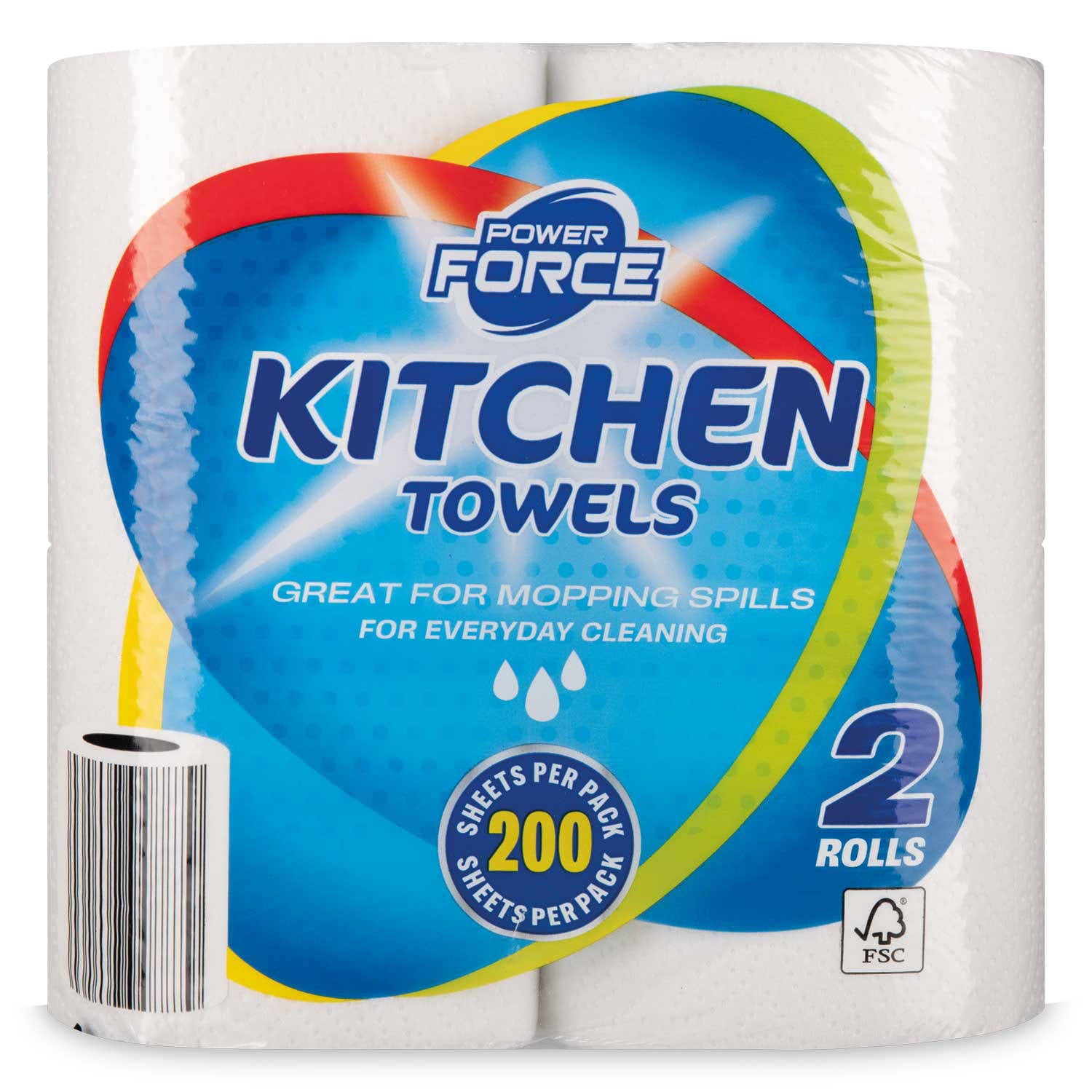 Standard kitchen towel 2 pack with 100 sheets, UK version