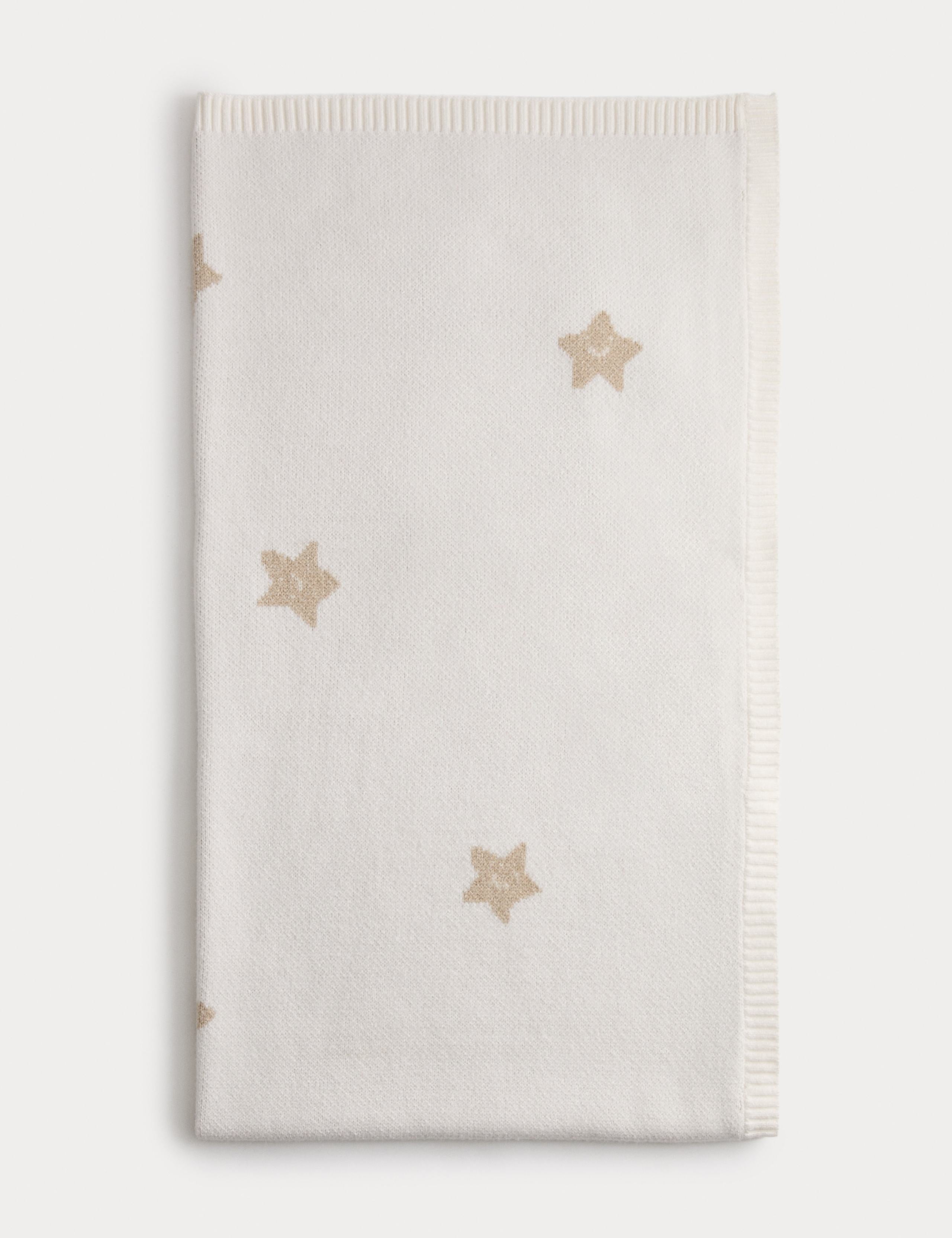 Soft star print baby shawl imported from the UK