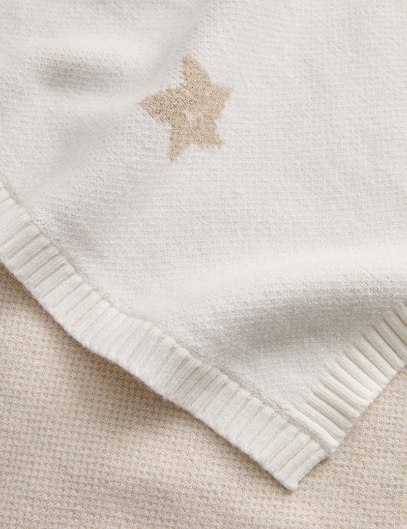 Soft star print baby shawl imported from the UK