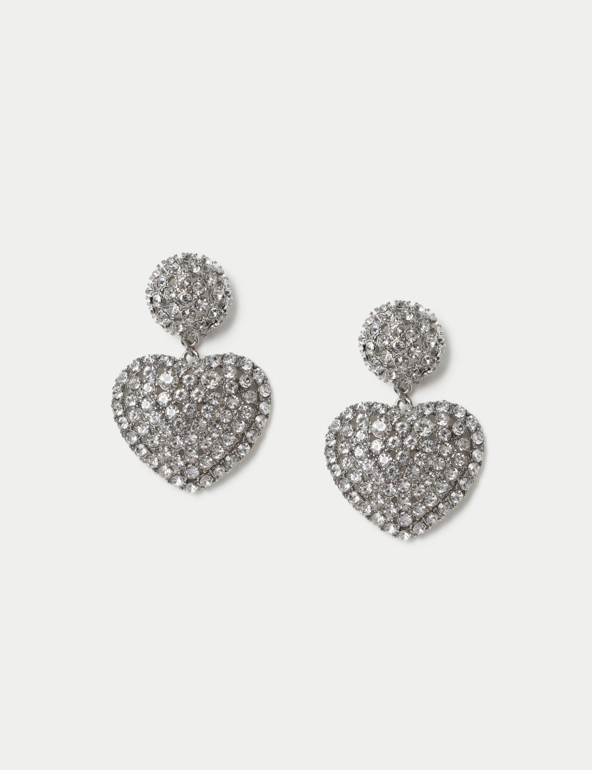 Marks and Spencer statement embellished heart earrings, UK version