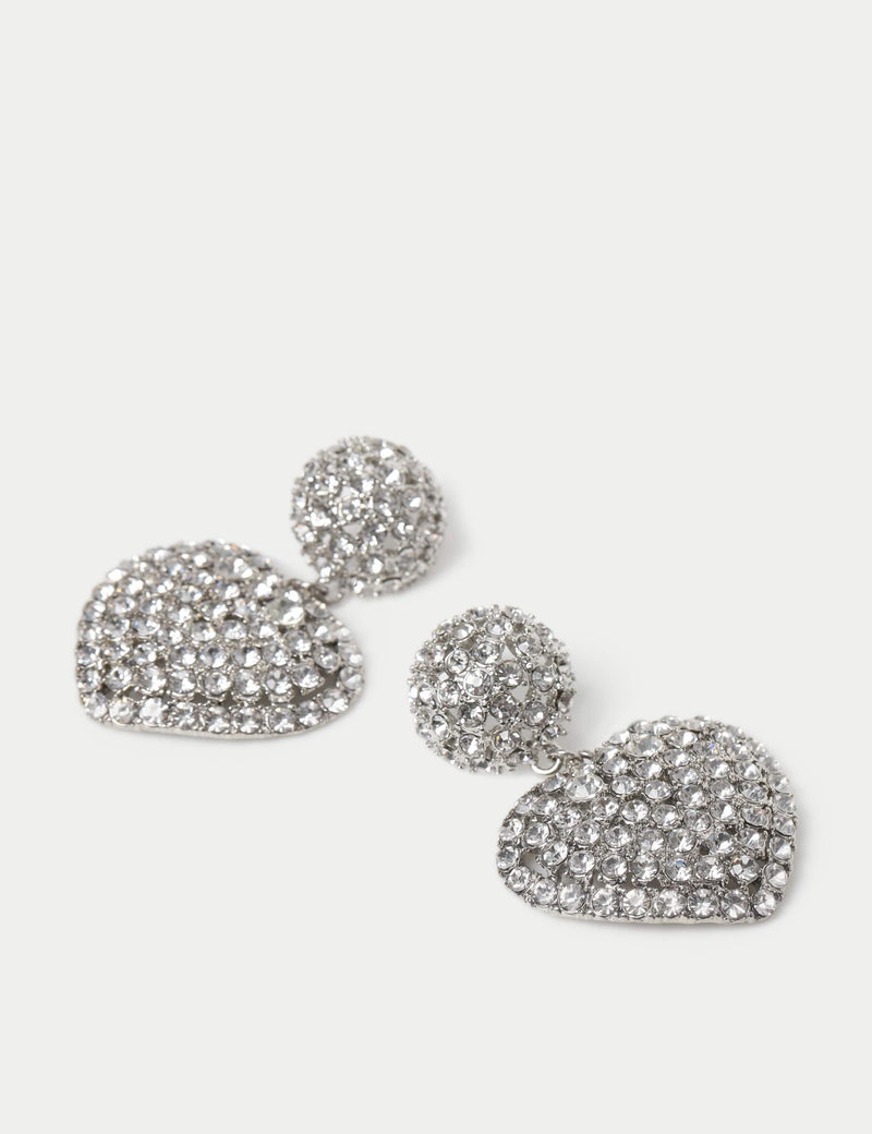 Marks and Spencer statement embellished heart earrings, UK version