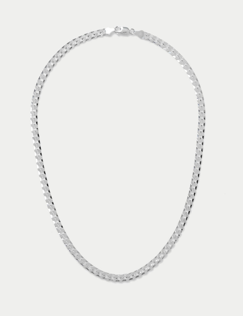 Sterling curb necklace silver clasp fastening, imported from the UK