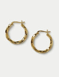 Gold plated hoop earrings sterling silver, imported from the UK