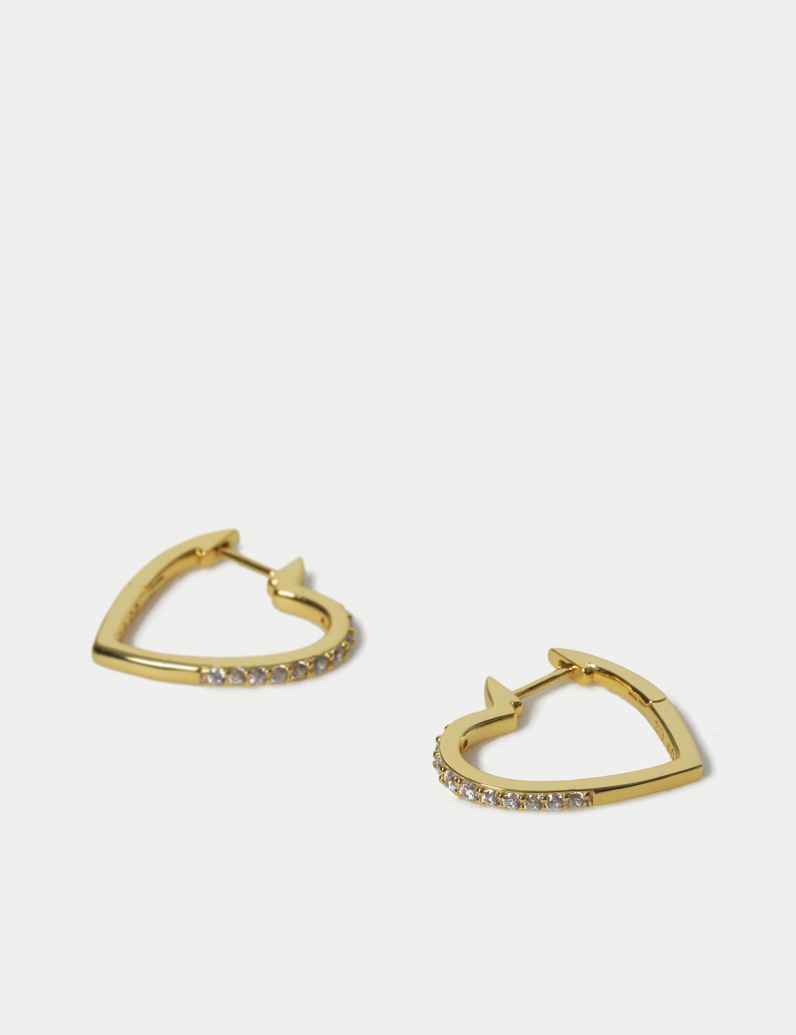 Gold plated hoop earrings sterling silver clasp fastening, imported from the UK