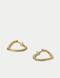 Gold plated hoop earrings sterling silver clasp fastening, imported from the UK