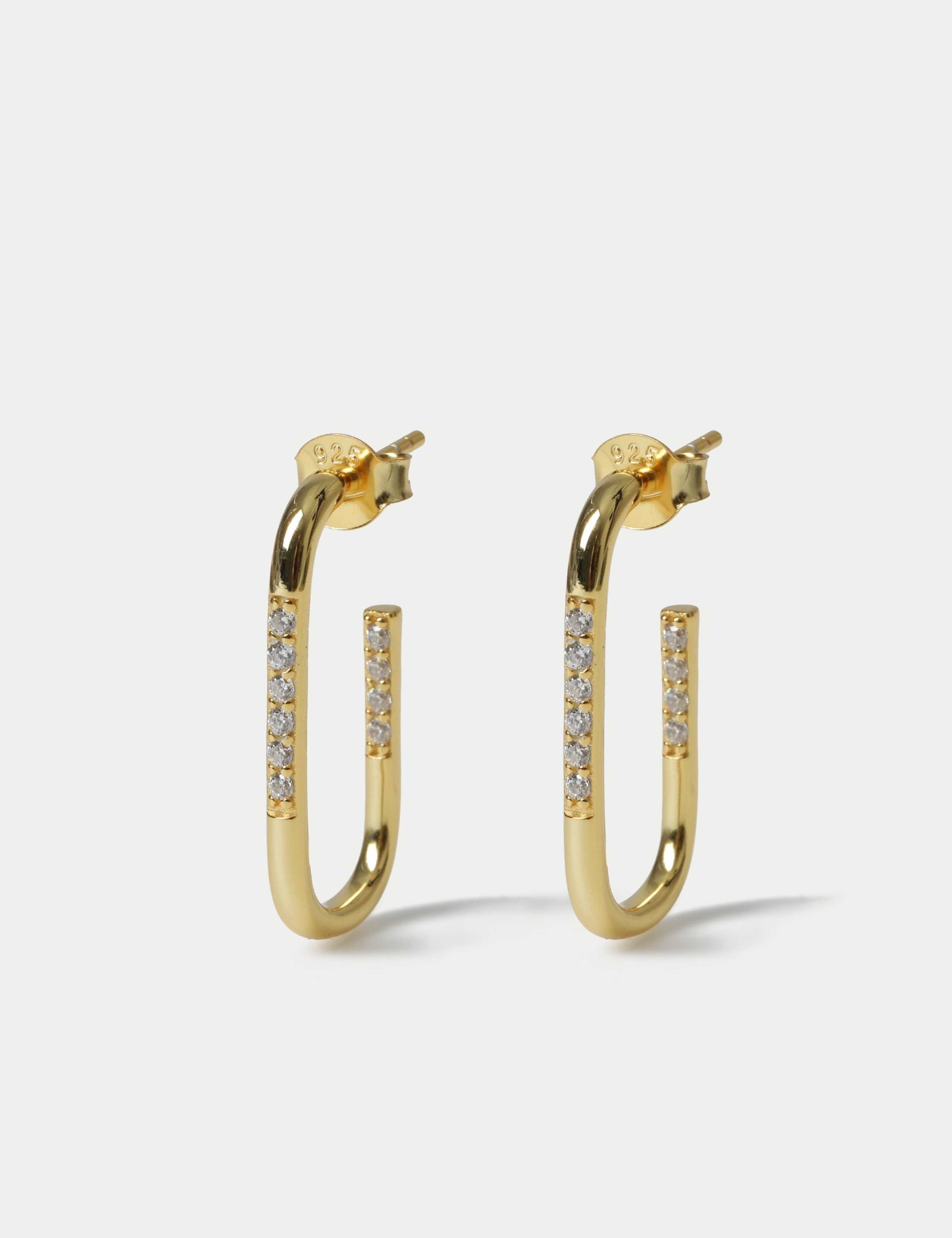 Gold plated sterling silver earrings, imported from the UK