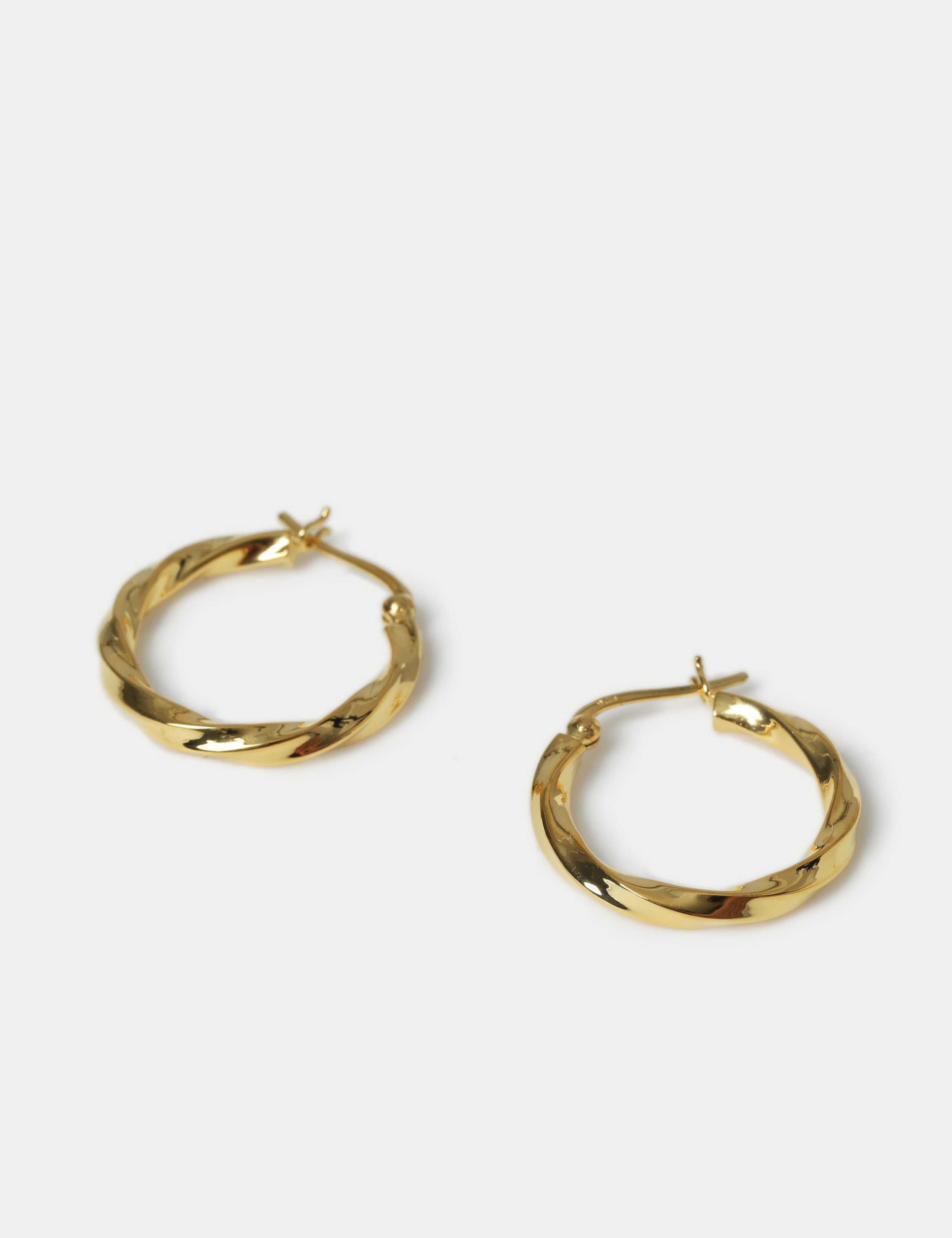 Gold plated hoop earrings sterling silver, imported from the UK