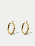 Gold plated hoop earrings sterling silver, imported from the UK