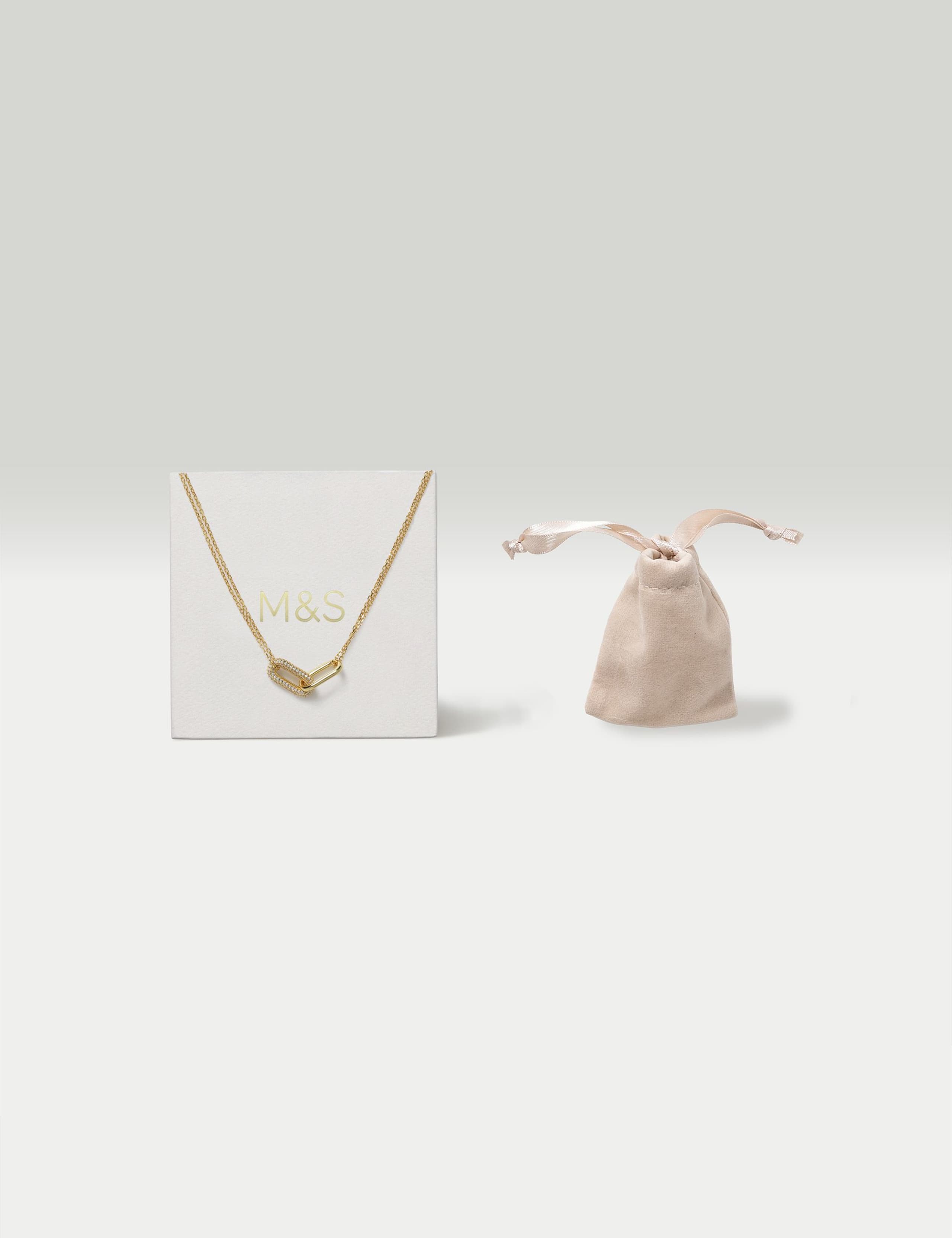 Gold plated necklace sterling silver 457mm - British product