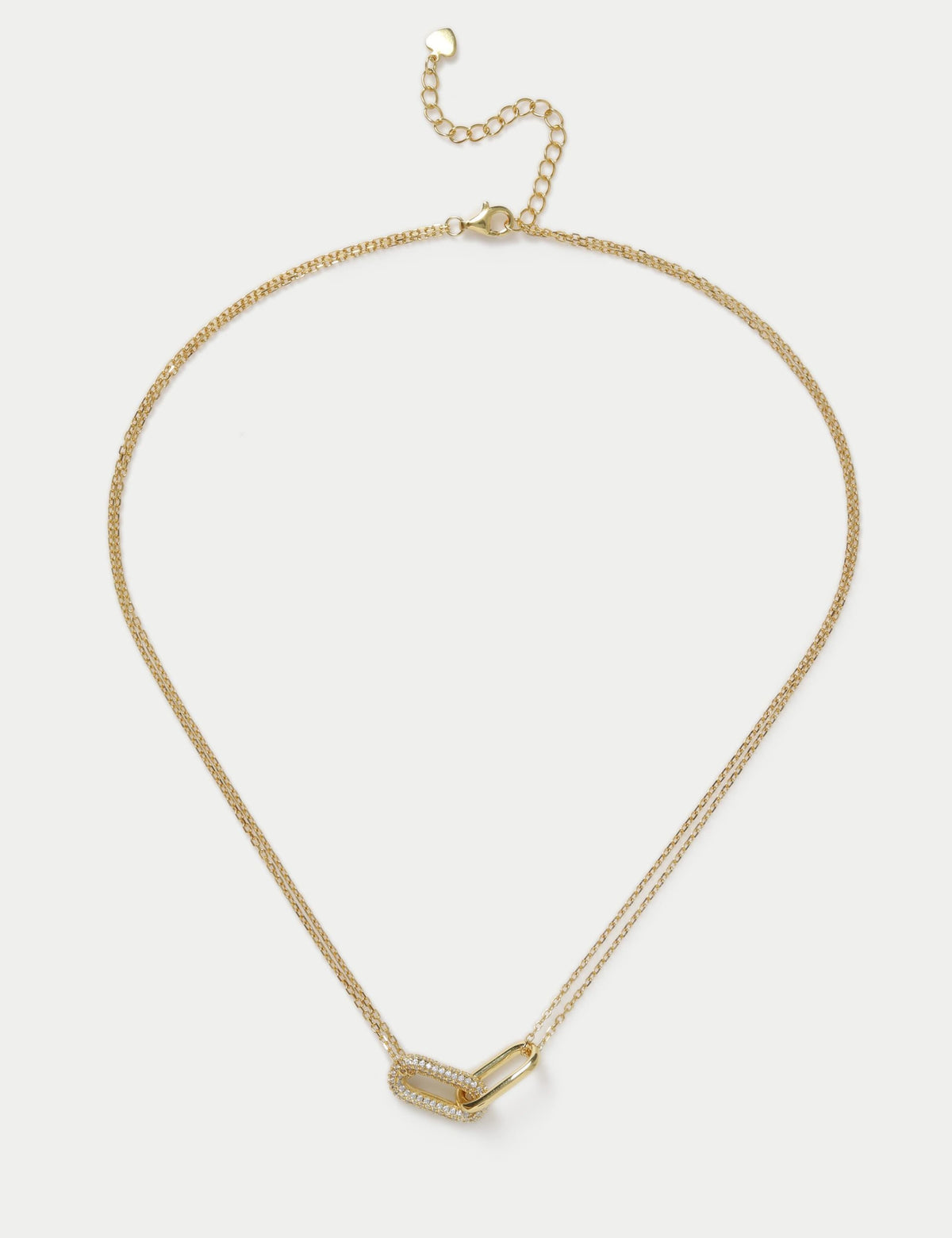 Gold plated necklace sterling silver 457mm - British product