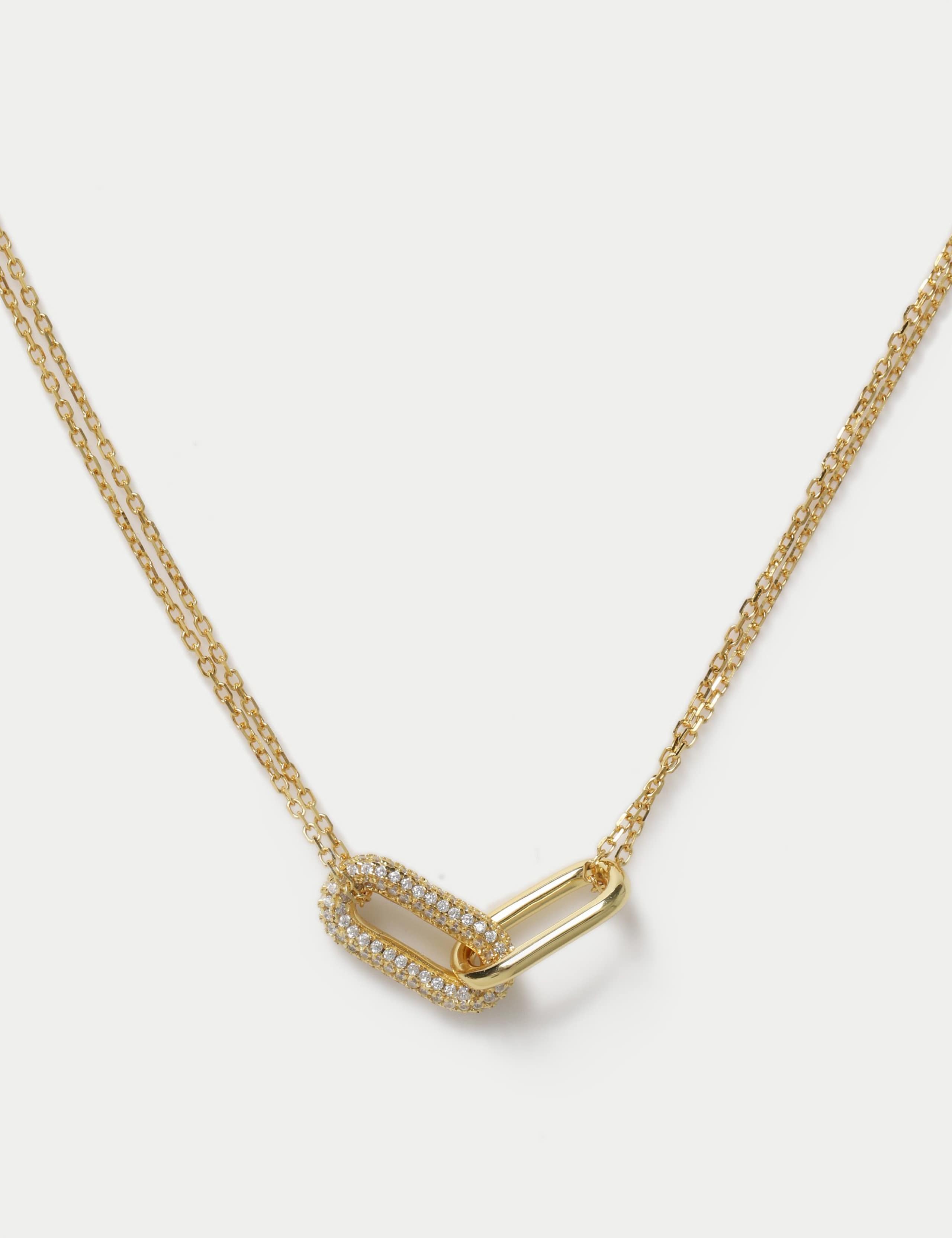 Gold plated necklace sterling silver 457mm - British product