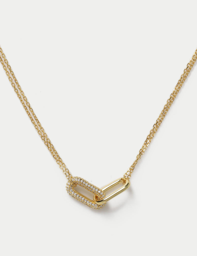 Gold plated necklace sterling silver 457mm - British product