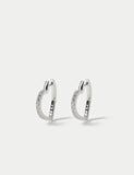Heart hoop earrings sterling silver, UK version