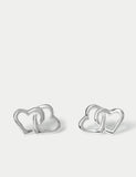 Sterling silver heart stud earrings available, UK version