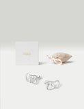 Sterling silver heart stud earrings available, UK version