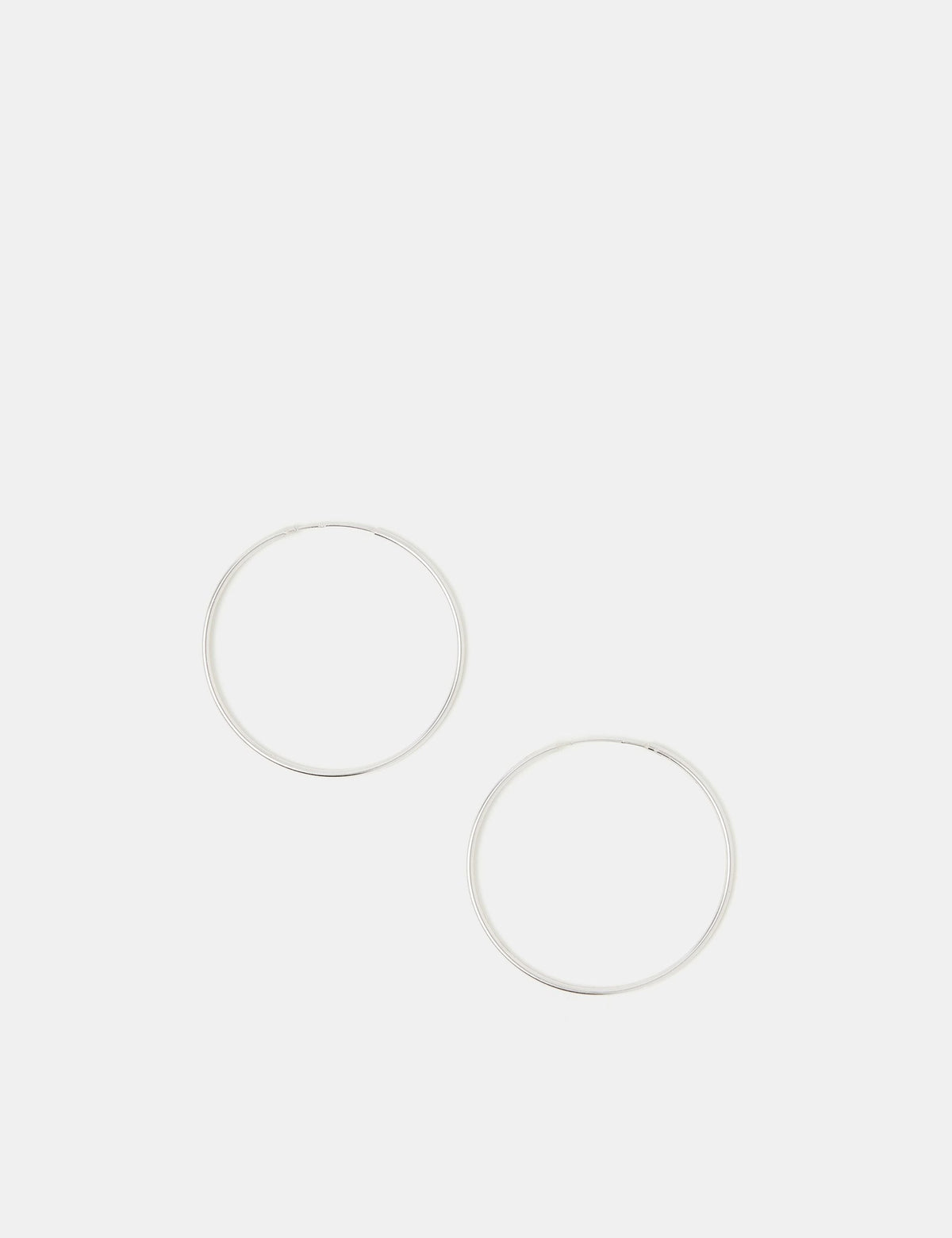 Accessorize sterling silver hoop earrings 40mm, UK version