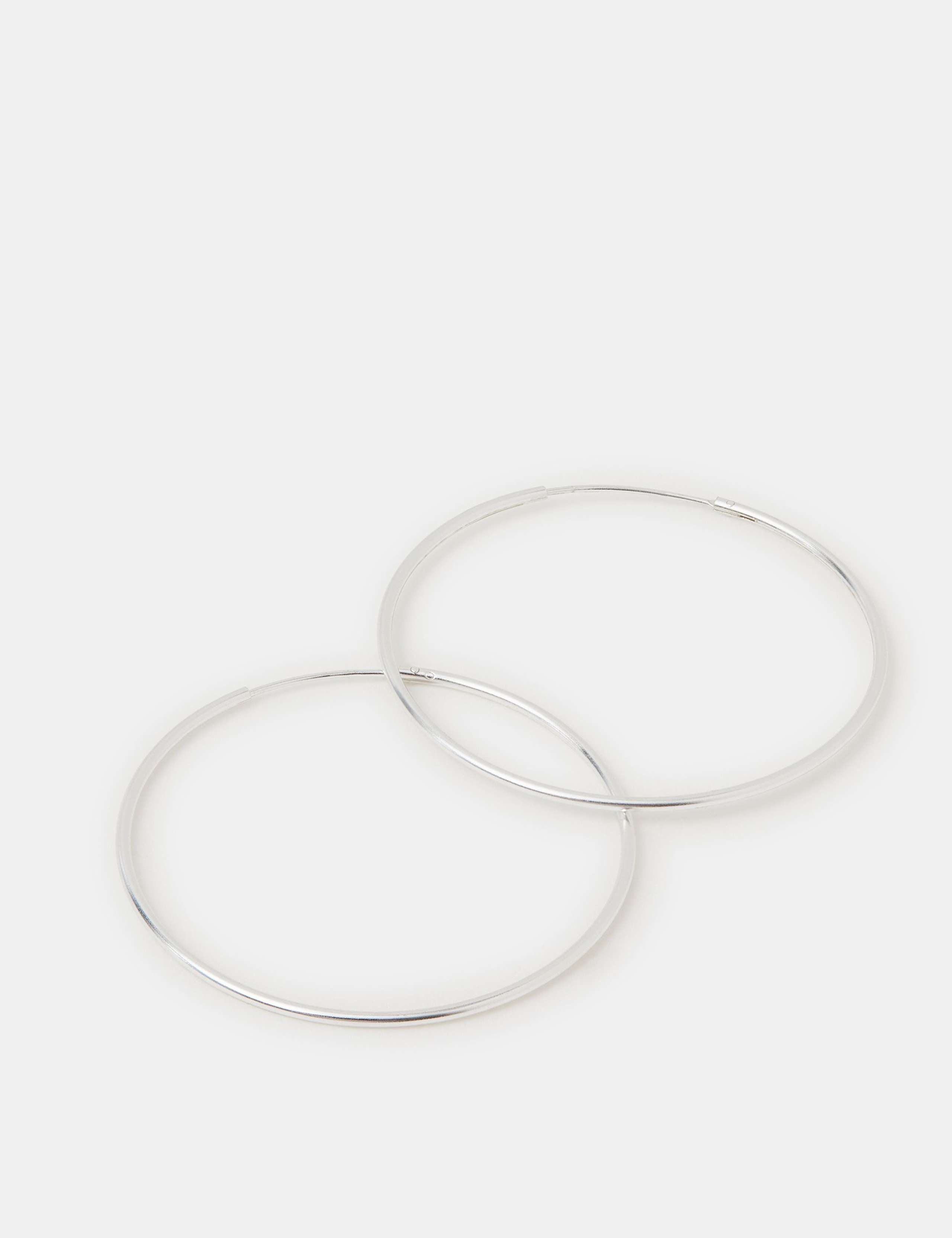 Accessorize sterling silver hoop earrings 40mm, UK version