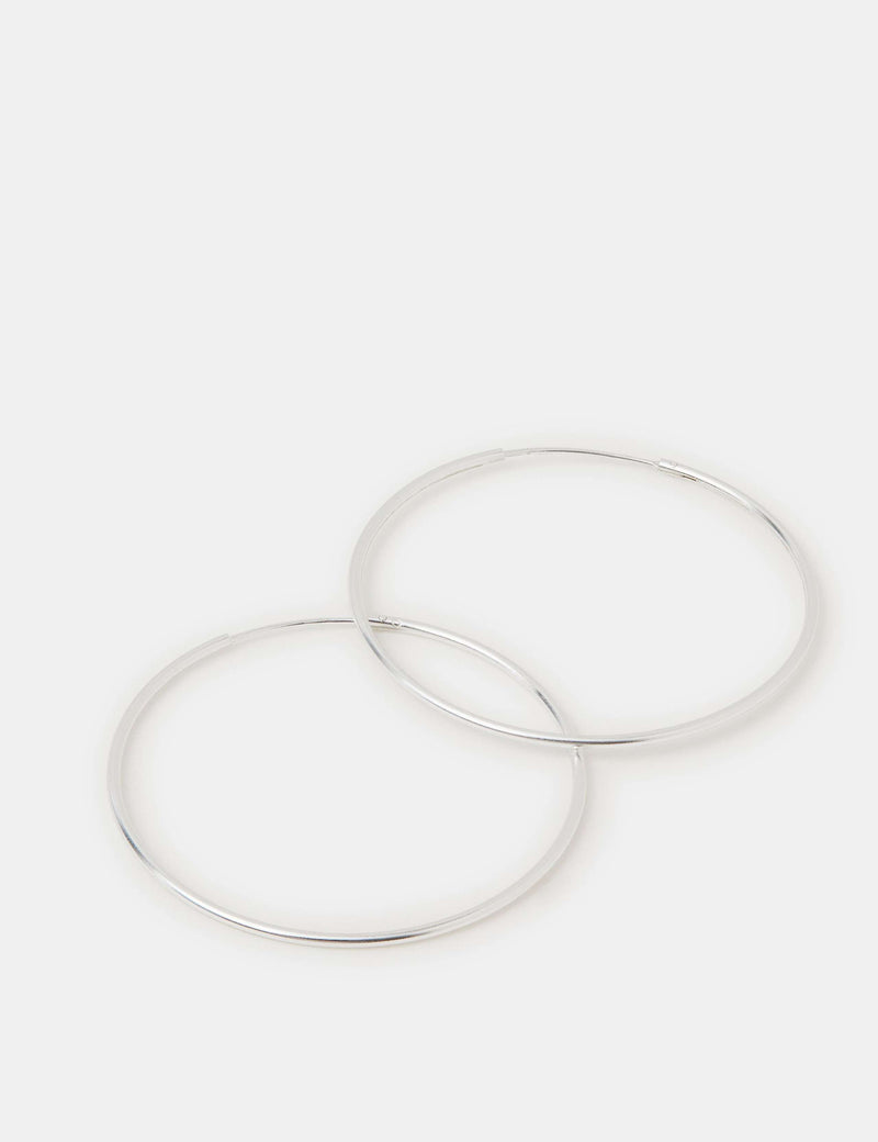 Accessorize sterling silver hoop earrings 40mm, UK version